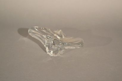BACCARAT Cendrier en cristal avec marque au revers

H6 L21 cm