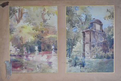 René BUIGET Jardin

Deux aquarelles sur papier signées, dans un même encadrement

28,5...