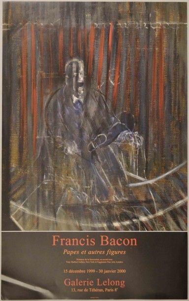 FRANCIS BACON Affiche de l'exposition à la galerie LELONG en 1999-2000
80 x 50 cm
On...