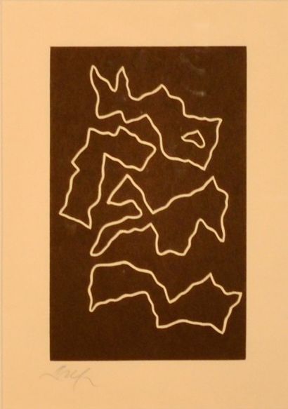 HANS ARP Composition
Gravure sur papier signé en bas à gauche
26 x 18 cm