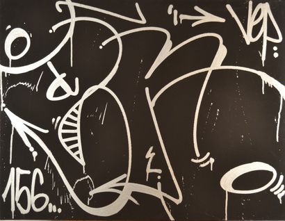 OENO Graffiti, 2009
Acrylique et aérosol sur toile signée et titrée au dos
89 x 116...