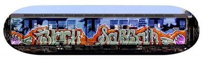 SEEN (NÉ EN 1961) 
Black sabbath
Sérigraphie sur planche de skateboard.
Signée et...