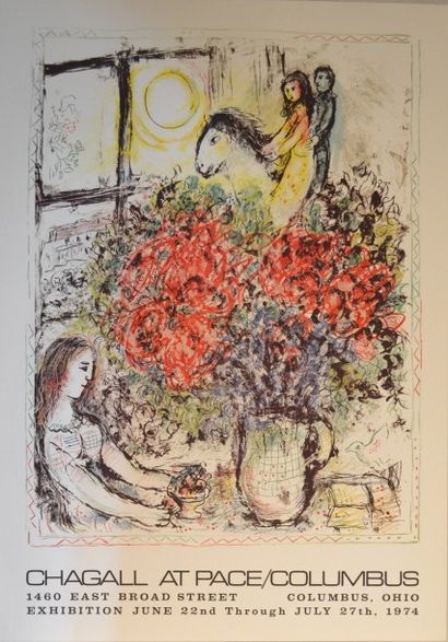 Marc Chagall Lot de deux affiches:
-Pace Colombus Ohio, 1974
78,5 x 56 cm
-Pace Colombus...