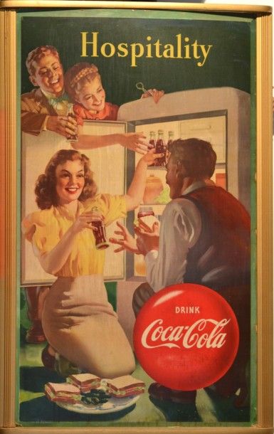 null Coca Cola ®
Affiche Hospitality, USA Années 40
Dans son cadre d'origine
130...