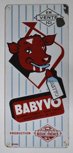 null Babyvo Bouix freres
Plaque emaillée signée Laborde (manque)
40 x 18 cm