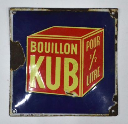 null Kub
Plaque emaillée bombée (marquée 2/36) (manque)
20 x 20 cm