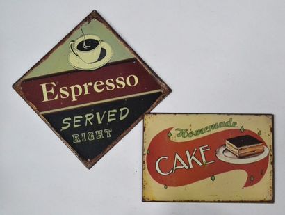 null Lot de deux plaques modernes
Café gateau 24 x 24 cm
Cake 18 x 27 cm