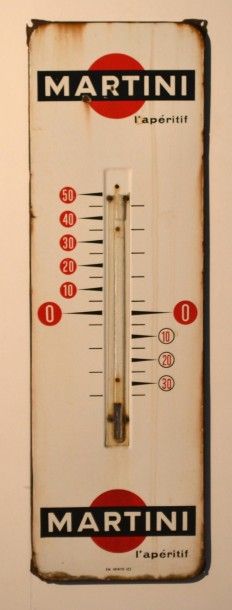 null Martini
Plaque emaillée thermomètre marquée Pur Vox Paris 1964 (thermomètre...