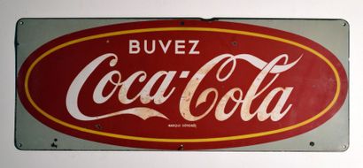 null Coca Cola ®
Plaque emaillée ovale marquée Vitracier NEUHAUS (rouille, manques)
50...