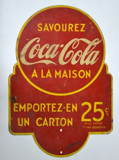 null Coca Cola ®
Plaque émaillée double face Savourez Coca à la maison 25 cts (manquées...