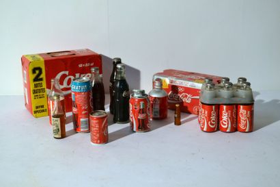 null Coca Cola ®
Ensemble objets publicitaires métal et verre, bouteilles, lampes,...