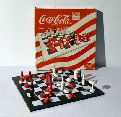 null Coca Cola ®
Boite de jeu d'échec 1988 (incomplet, traces de moisissures)