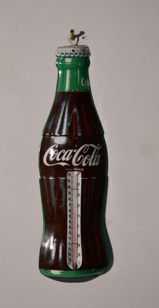 null Coca Cola ®
Tole emboutie en forme de bouteille faisant thermomètre (MCA Made...