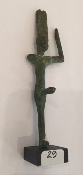 null Dieu Minh ithyphallique.
Style de la Basse Epoque.
Bronze.H:12cm.