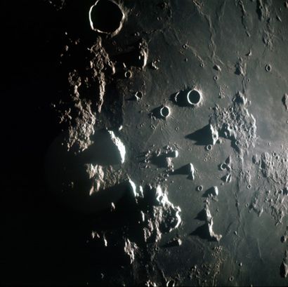 NASA - 1969 Apollo 12, 19 novembre 1969. Vue de la face cachée de la lune depuis...