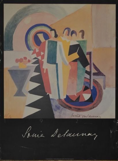null Lot de deux affiches

- Sonia Delaunay, 1986, 60 x 80 cm

- Paul Klee, 1981,...
