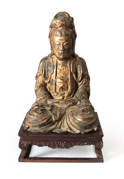 null Buddha en position de dhyana mudra
En bronze
XVIII° siècle
Hauteur 31 cm
Extrême...