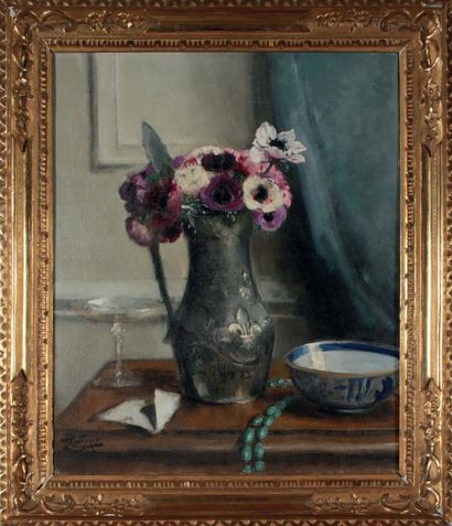 Pierre-Eugène Montezin Vase de fleurs
Huile sur toile
Signée en bas à gauche
60 x...