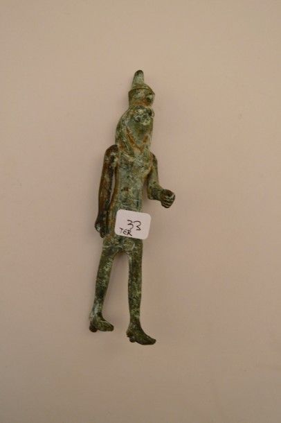 null Dieu Horus marchant style de la basse époque Hauteur 17 cm