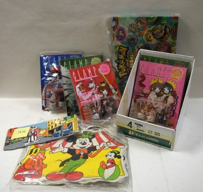 null 5 magazines Clamp avec figurines, plateau Pokemon, sets de table Disney