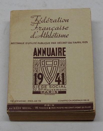null Annuaire FFA de 1941 840 pages, 16 x 12 cm