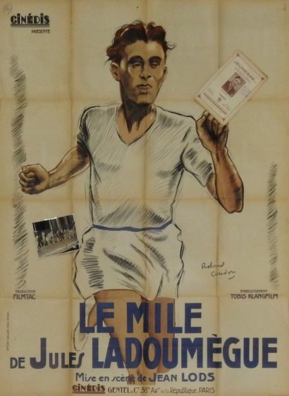 Ladoumègue, 1931-32
Affiche de cinéma, «Le...