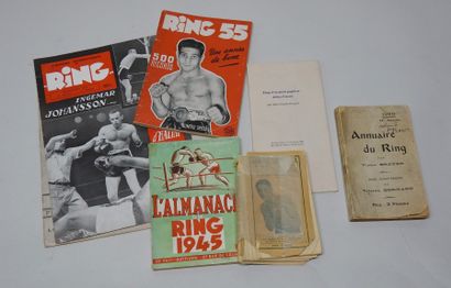 null Boxe
Ensemble de six pièces
- Almanach Ring, 1945
- Ring 55 avec 500 records
-...
