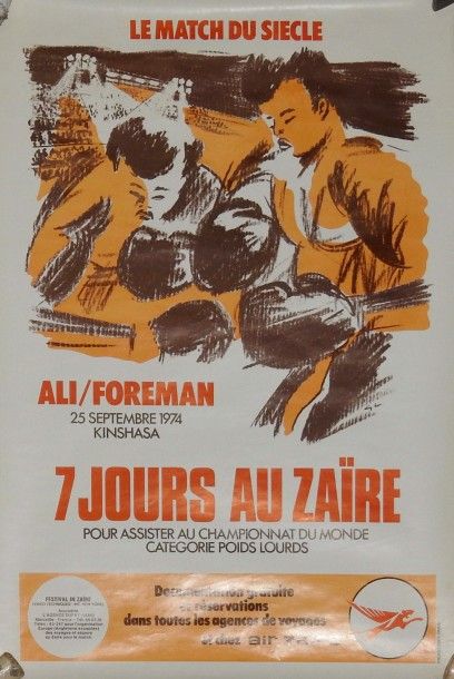 null Ali-Foreman et Ali-Bugner
Le match du siècle
Trois affiches
- Deux pour le Congo:...