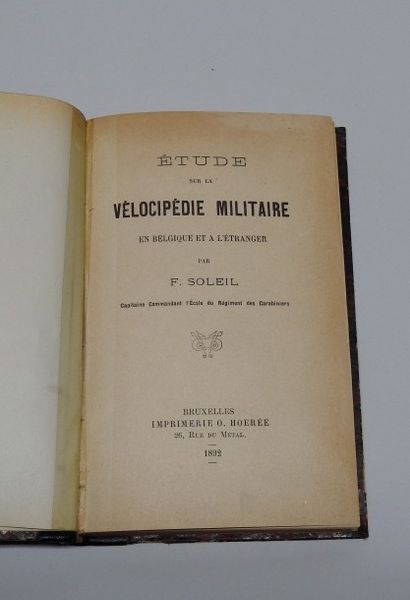 null Deux livres
- Etude sur la vélocipèdie militaire en Belgique et à l'étranger»...
