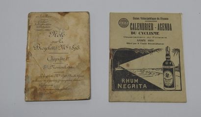 null Deux livres
- Calendrier agenda du cyclisme, département du Finistère, 1931...