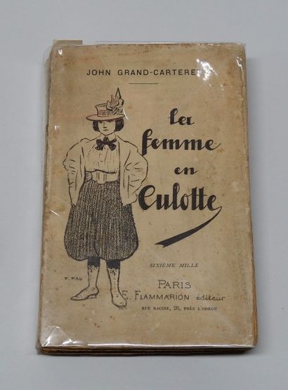 John GRAND-CARTERET La femme en culotte 6e mille, couv de F.Fau. 1899, 392 pages...
