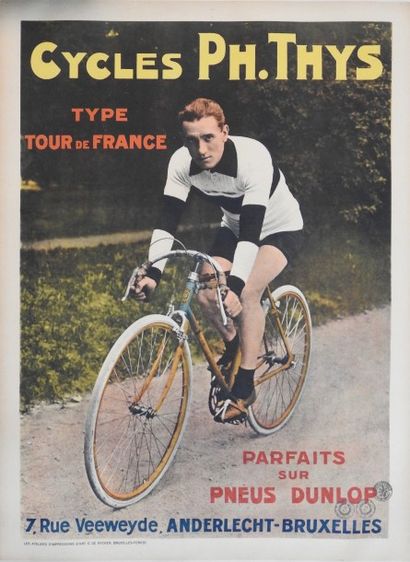 null Affiche Cycles Philippe Thys (1889-1971)
Avec «le basset», premier triple vainqueur...