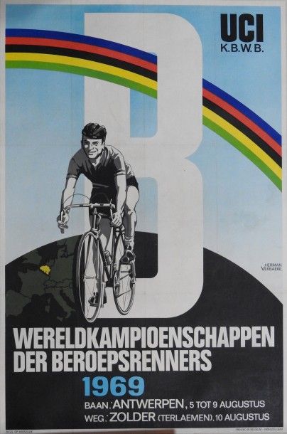 HERMAN VERBAERE Affiche «Championnats du monde», 1969, Anvers
L'année d'Ottenbros
Superbe...