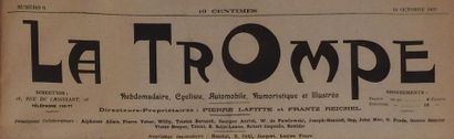 null LA TROMPE, 1897-98.
Reliure contenant les 22 premiers numéros de cette publication...