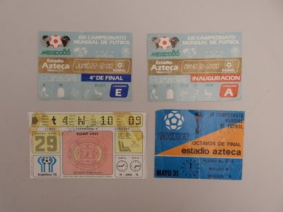 null Coupe du Monde, 1970, 1978, 1986 (2)
Quatre billets utilisés
- 1979, Mexico,...