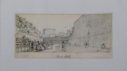 THOMAS Lithographie de Villain, «Jeu de ballon», 1814
Une image à travailler pour...