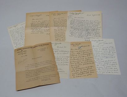 null FIFA, 1947-48-49-50
Neuf lettres manuscrites
Adressées par Clément Robert-Guérin...