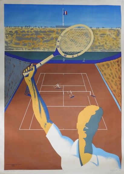null Roland-Garros,
Coupe Davis,1928-1972
Affiches
Exceptionnel ensemble indissociable...