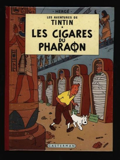 HERGÉ Tintin Les Cigares du Pharaon
Edition originale belge 4ème plat B15 1955
Superbe...