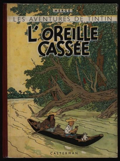 HERGÉ Tintin L'oreille cassée 4ème plat B1
Tirage 17775 exemplaires 1946
Bel exemplaire,...