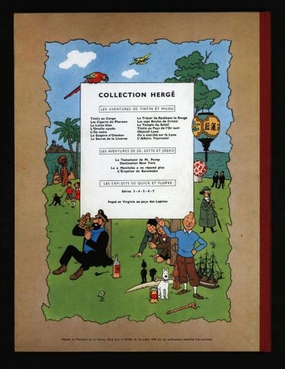 HERGÉ Tintin L'oreille Cassée 4ème plat B20 1956
Neuf