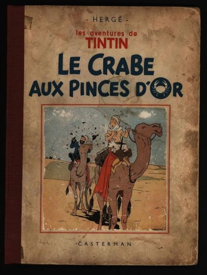 HERGÉ Tintin Le Crabe aux Pinces d'Or 4ème plat A13 1941
Petite image collée, 4 HT...