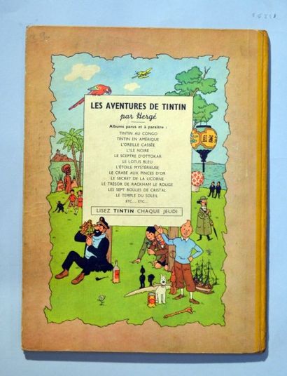 HERGÉ Tintin Les 7 boules de cristal 4ème plat B3 Sapho
Bel exemplaire, angles f...