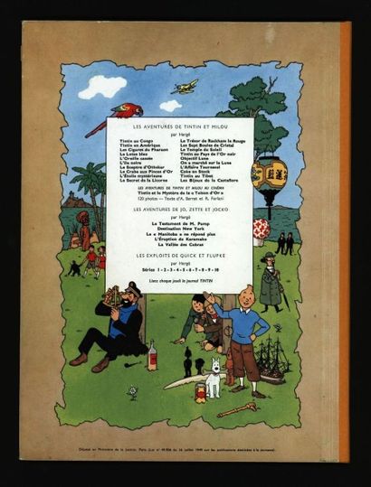 HERGÉ Tintin Coke en Stock 4ème plat B35 1964
Superbe exemplaire très frais, proche...