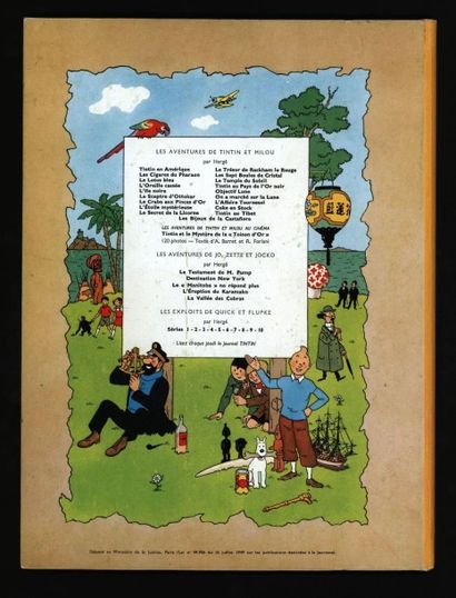 HERGÉ Tintin Les Bijoux de la Castafiore
Edition originale belge 4ème plat B34 1963
Bel...