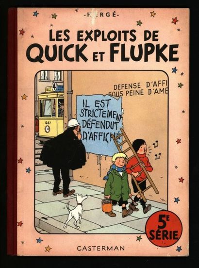HERGÉ Quick et Flupke 5ème série
Edition originale 4ème plat B4
Très bel exempla...