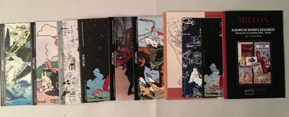 HERGÉ Lot de 10 catalogues de ventes aux enchères consacrées à Herge et Tintin (Artcurial,...