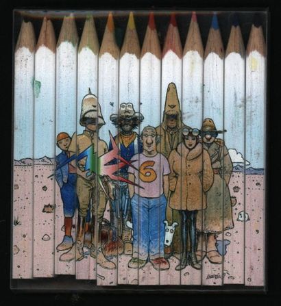 *GIRAUD Boite de crayons de couleur diffusée par la Fondation Cartier