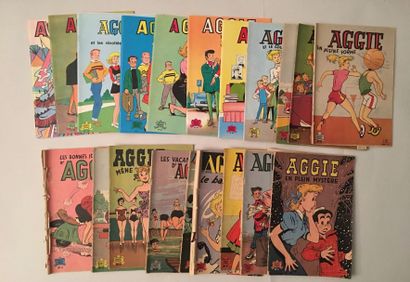 RASMUSSON et divers Fort lot de 21 volumes des aventures d'Aggie dont les premiers...