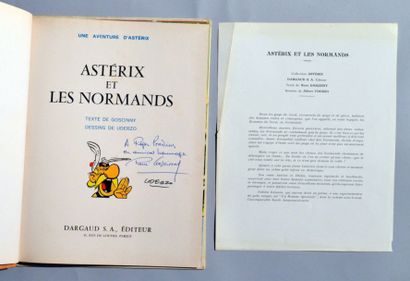 UDERZO Asterix Les normands
Envoi d'Uderzo et de Goscinny
Avec la rare feuille de...